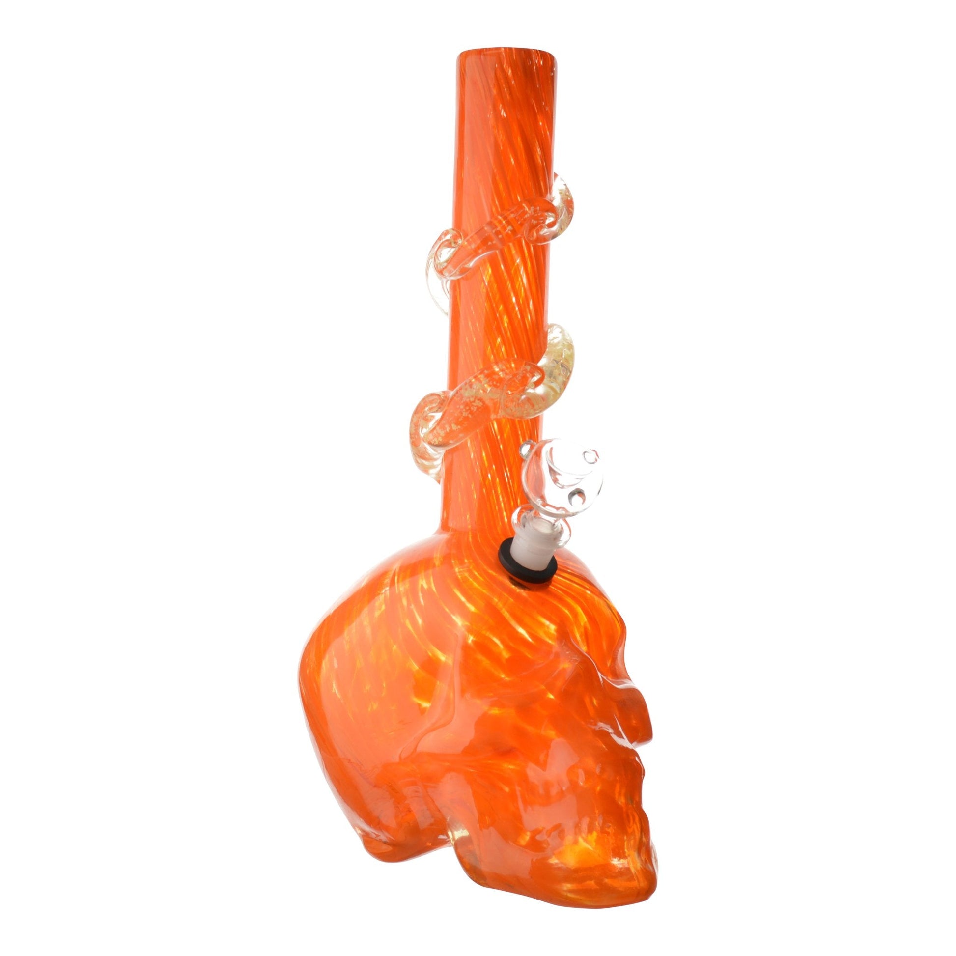 Everything 420 Large Dappled Skull Bong 14in Borosilicate Glass