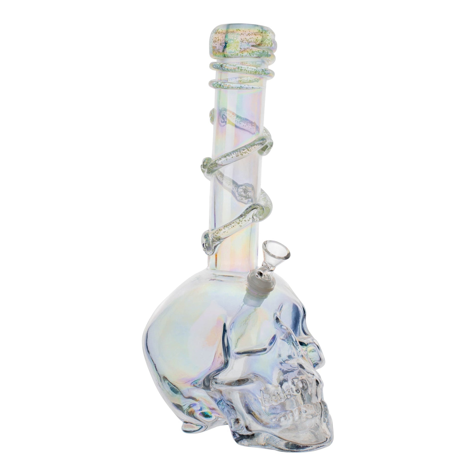 Everything 420 Large Dappled Skull Bong 14in Borosilicate Glass