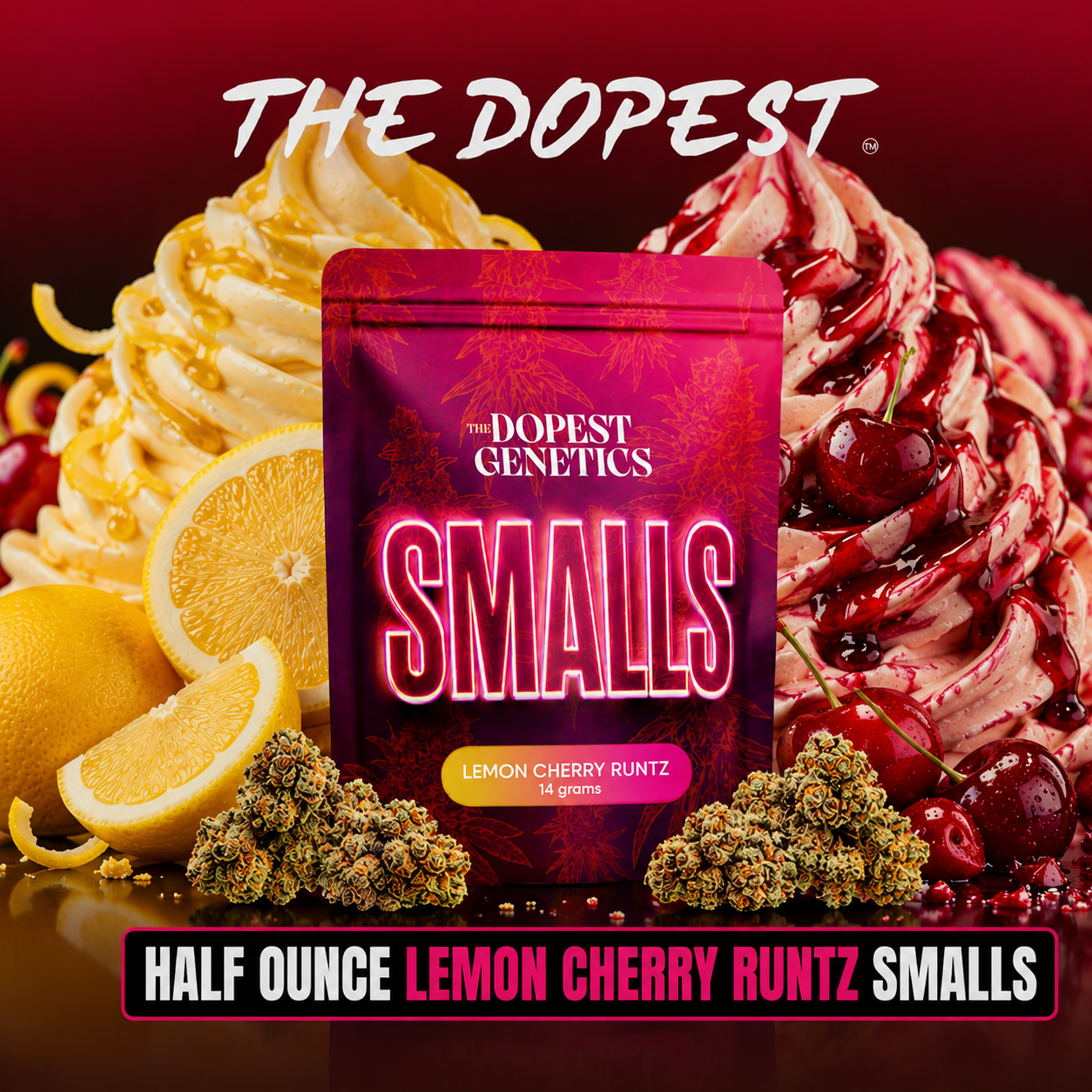 The Dopest Lemon Cherry Runtz Small Hybrid THCA Flower 14g
