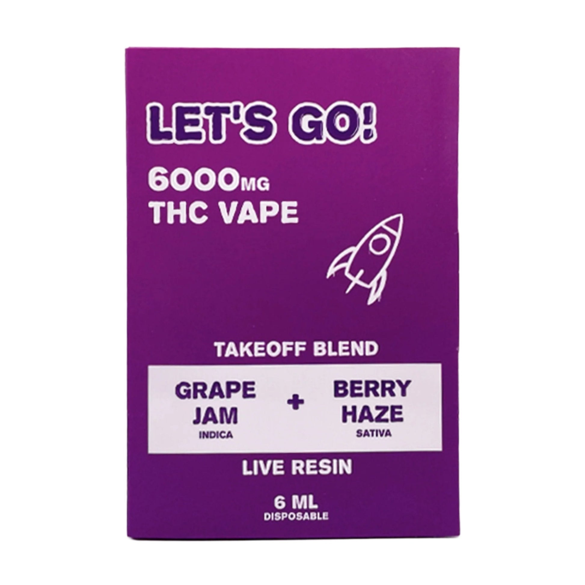 Lets Go Takeoff Blend Live Resin Vaporizer 6000mg
