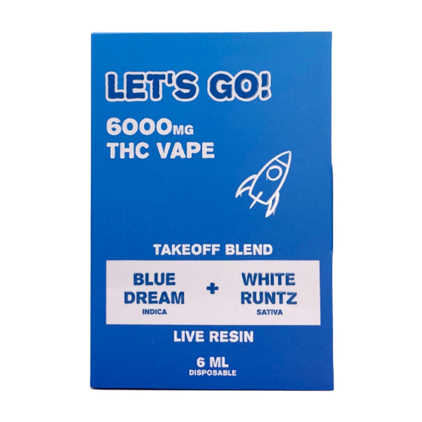 LetS Go Takeoff Blend Live Resin Vaporizer 6000mg