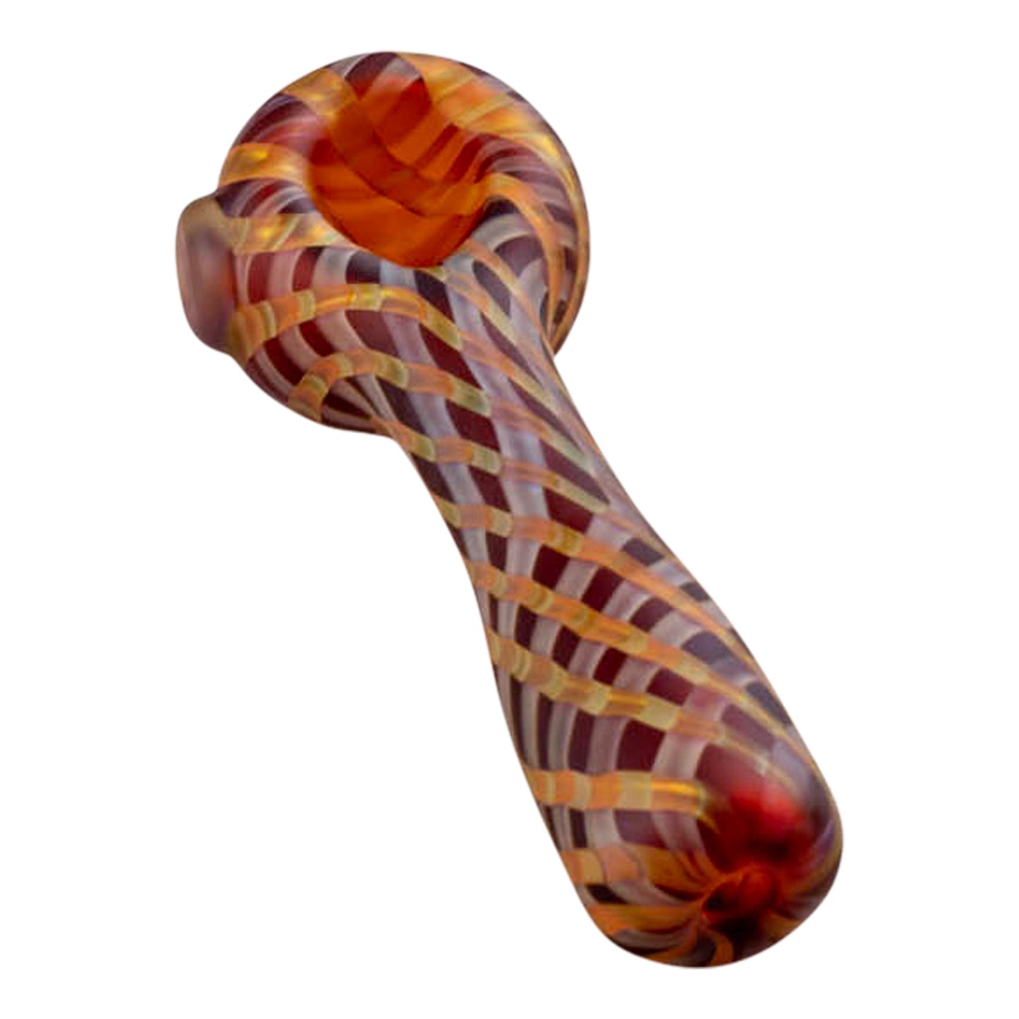 JellyFish Glass Lines In The Sand Spoon Pipe 5in Handblown