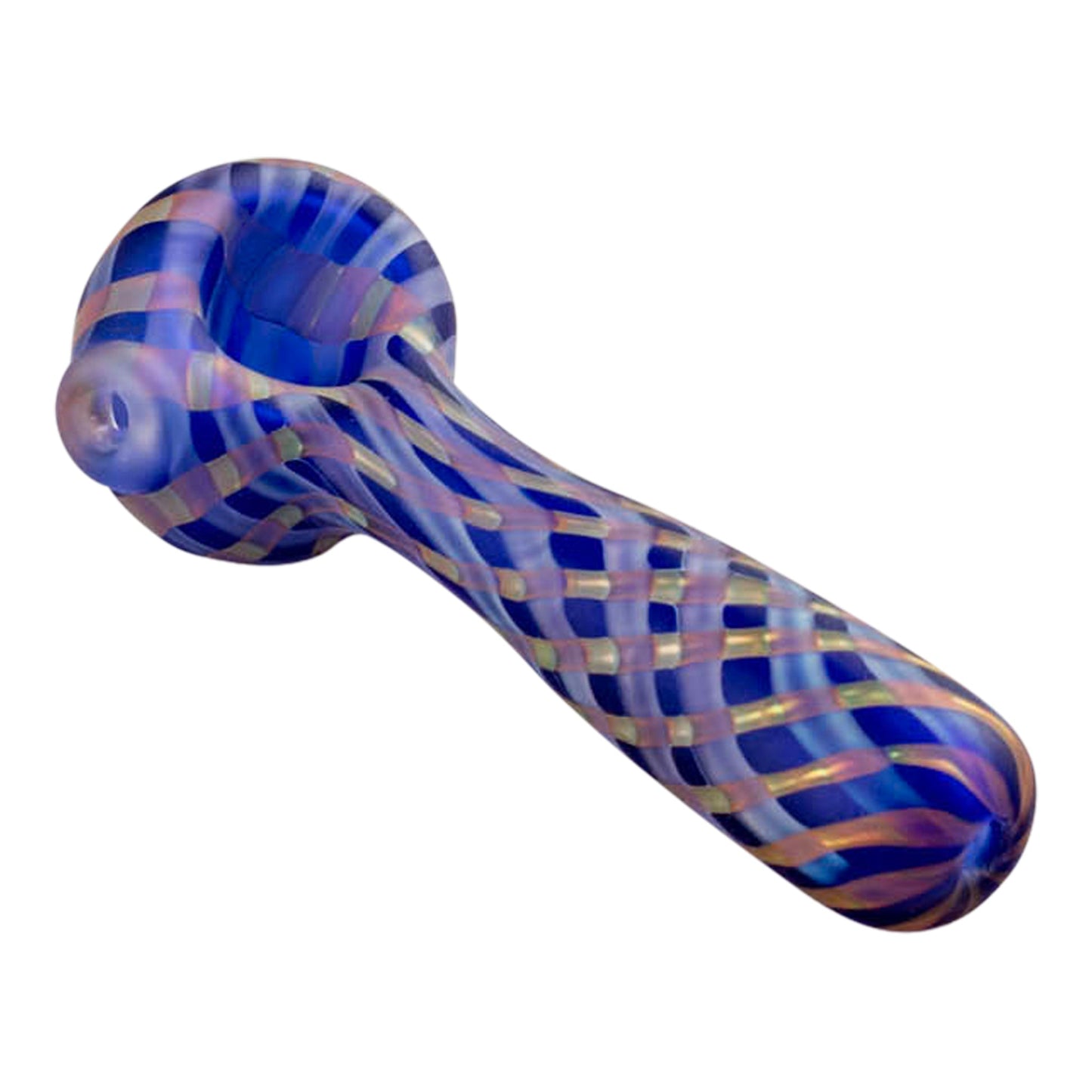 JellyFish Glass Lines In The Sand Spoon Pipe 5in Handblown