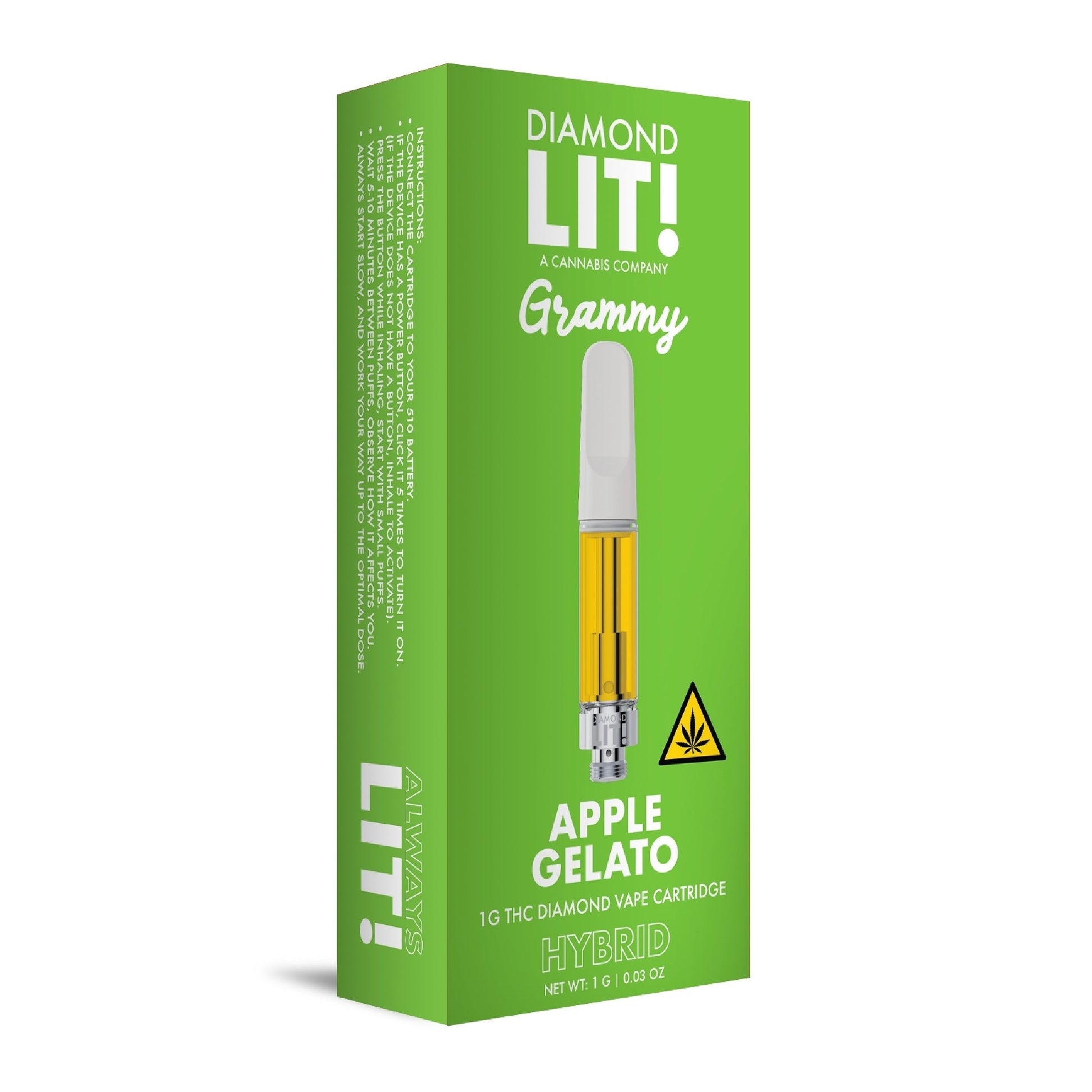 Lit! Grammy THC-A Cartridge 510 Thread 1000mg
