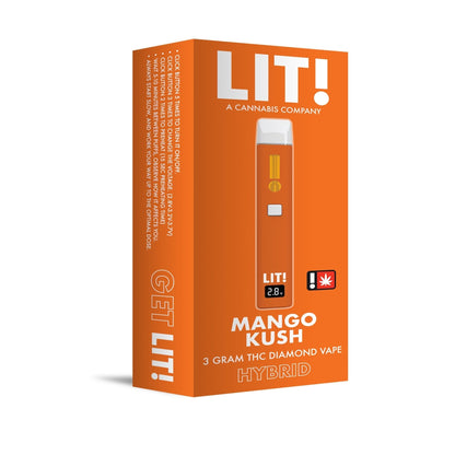 Lit! THC-A Liquid Diamonds Vaporizer 3000mg Rechargeable Disposable