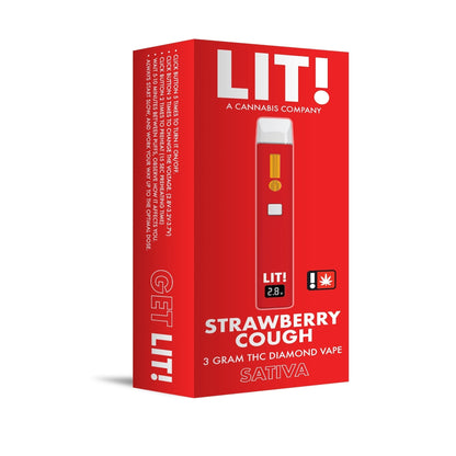 Lit! THC-A Liquid Diamonds Vaporizer 3000mg Rechargeable Disposable