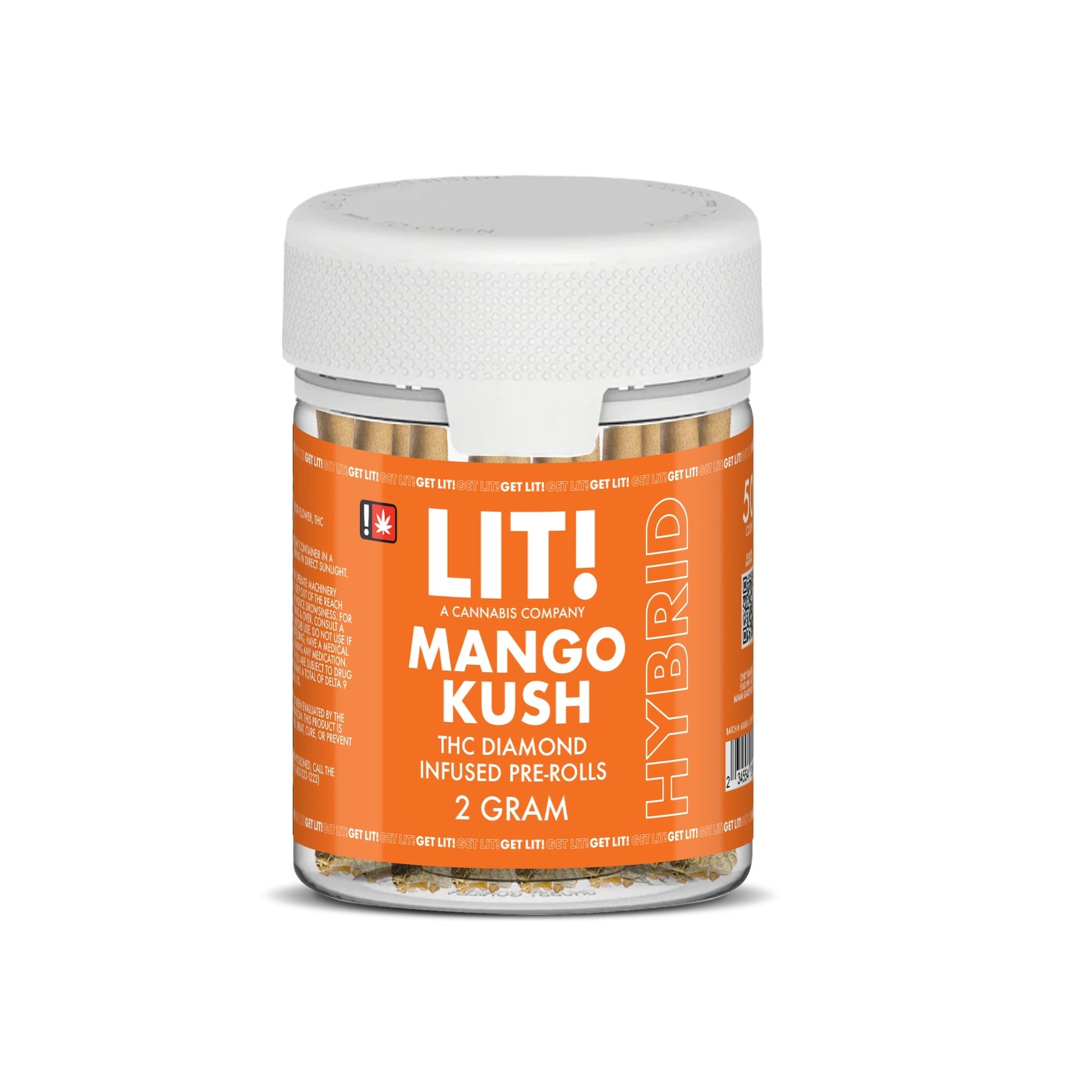 Lit! Thc Diamond Infused Pre-Rolls 2G 50-Count