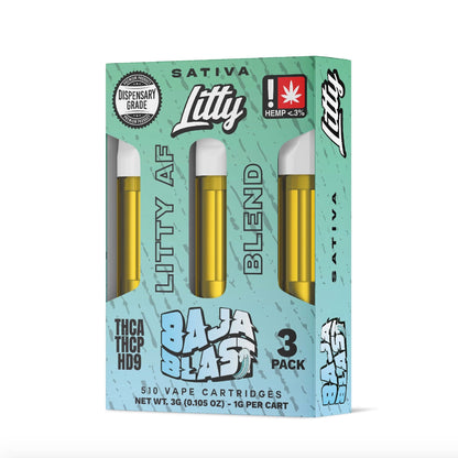 Litty AF Blend Baja Blast Cartridge 3 Pack