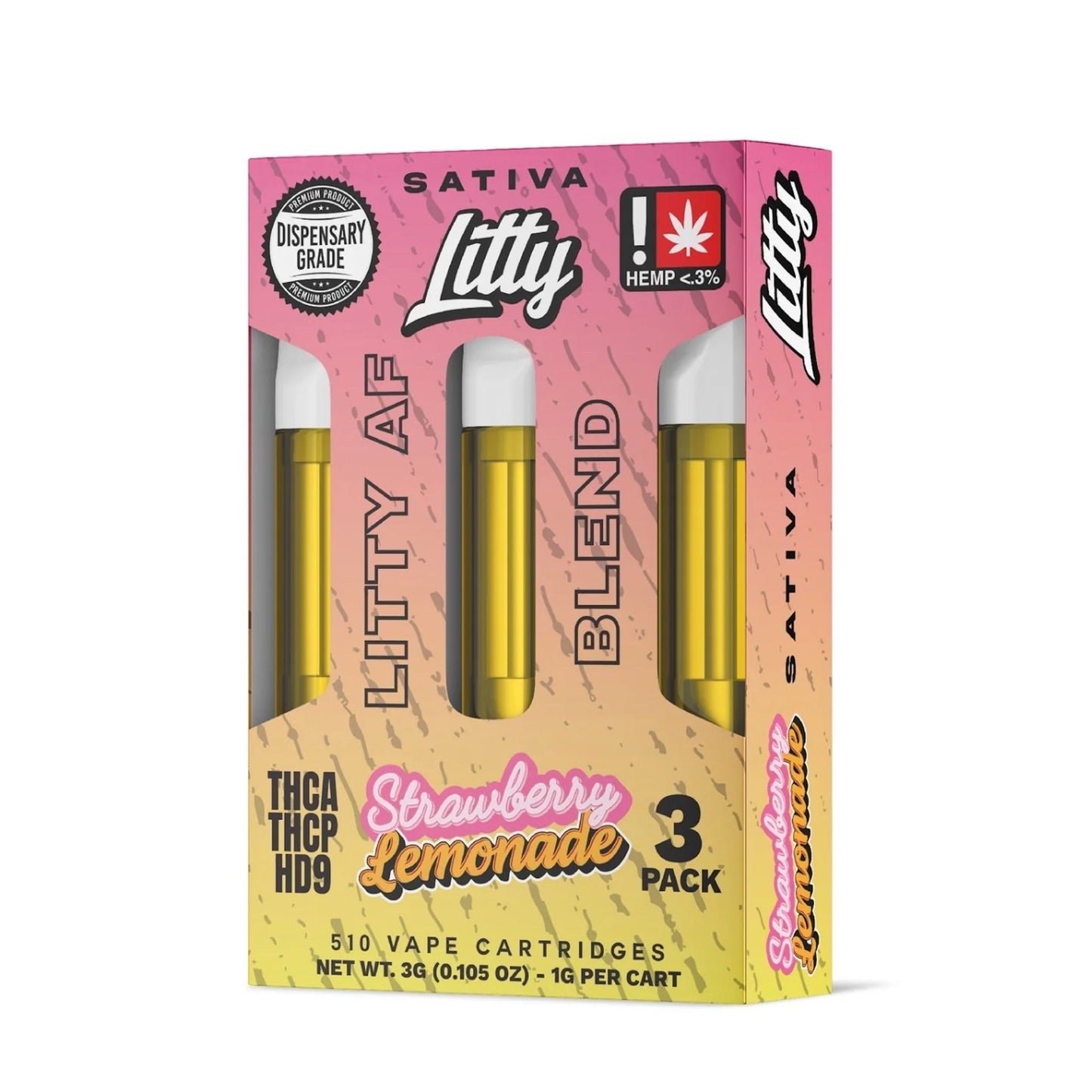 Litty AF Blend Strawberry Lemonade Cartridge 3 Pack