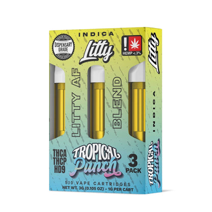 Litty AF Blend Tropical Punch THC-A Cartridge 3-Pack