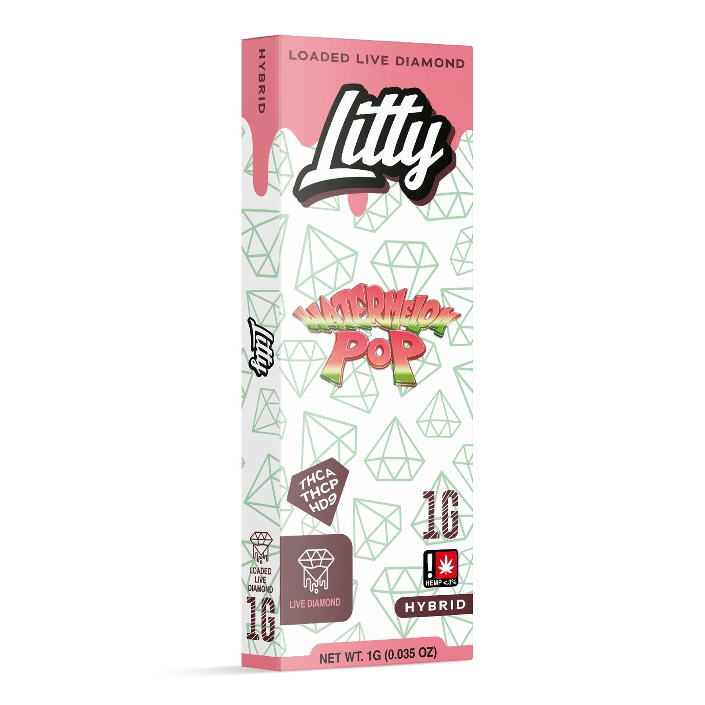 Litty Extracts Loaded Live Diamond THC-A + THC-P Vaporizer 1000mg