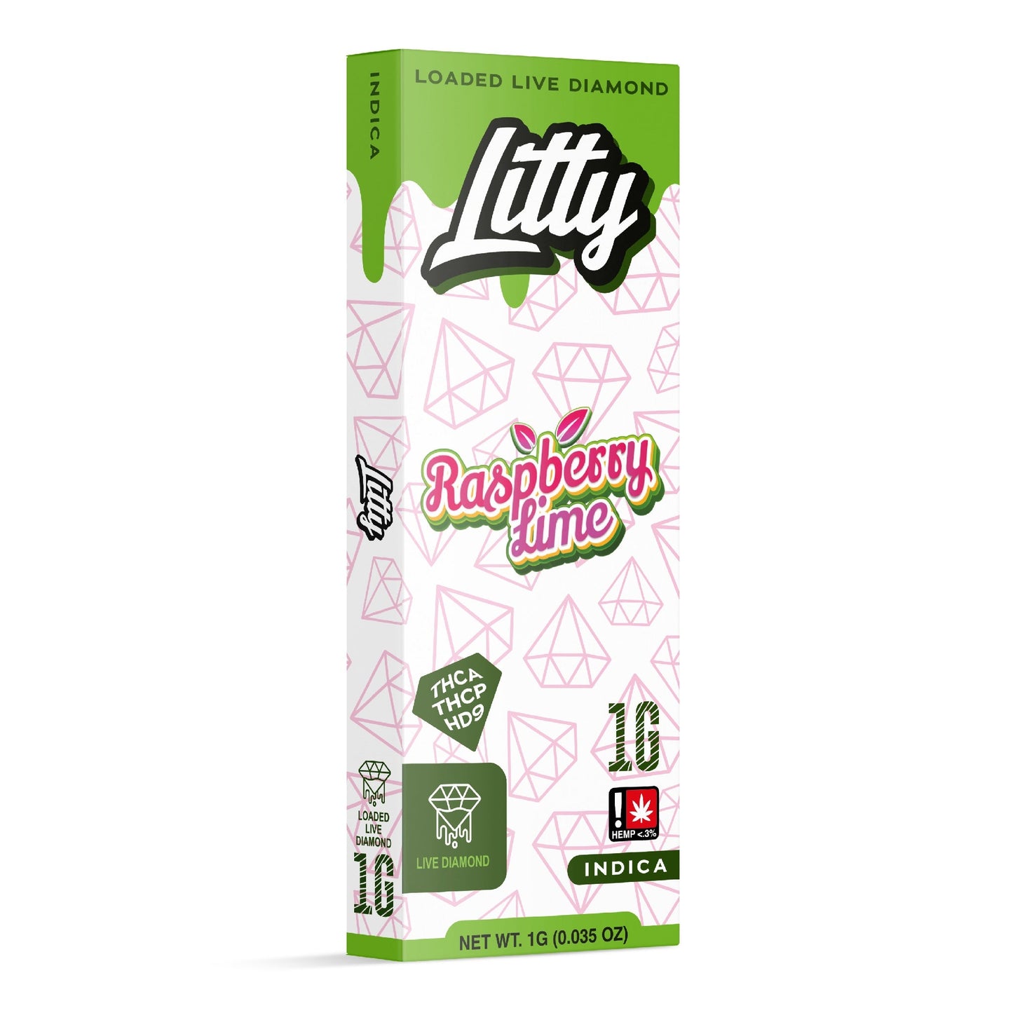 Litty Extracts Loaded Live Diamond THC-A + THC-P Vaporizer 1000mg