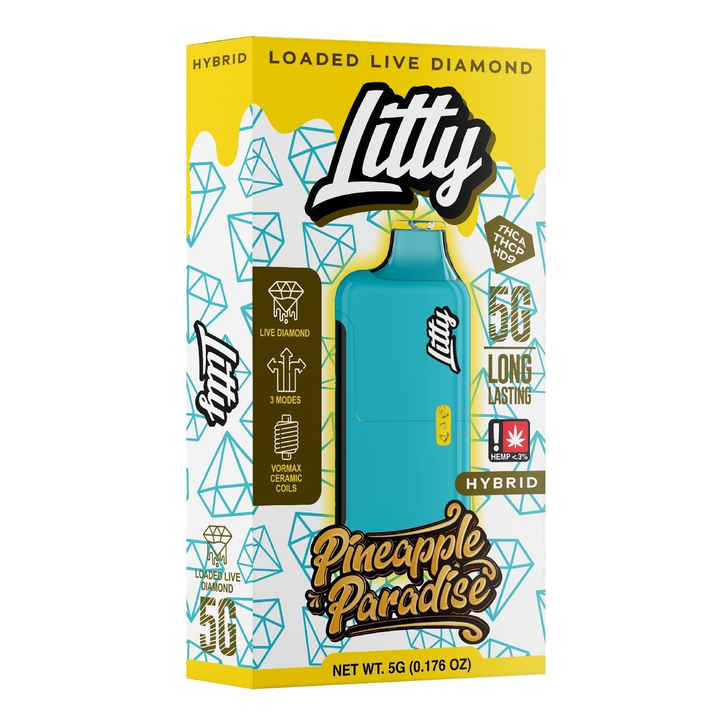 Litty THC-A Liquid Diamond Vaporizer 5000mg