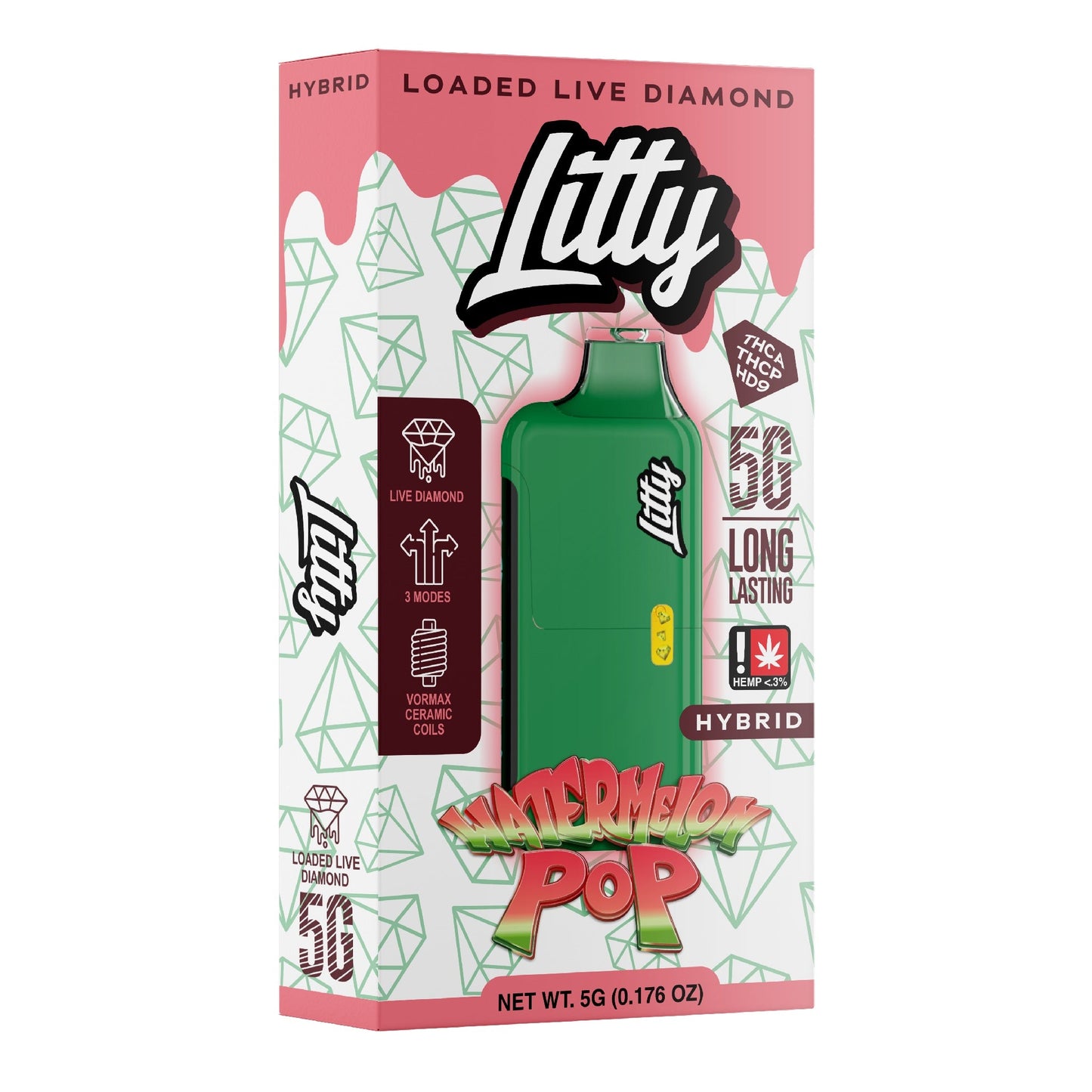 Litty THC-A Liquid Diamond Vaporizer 5000mg