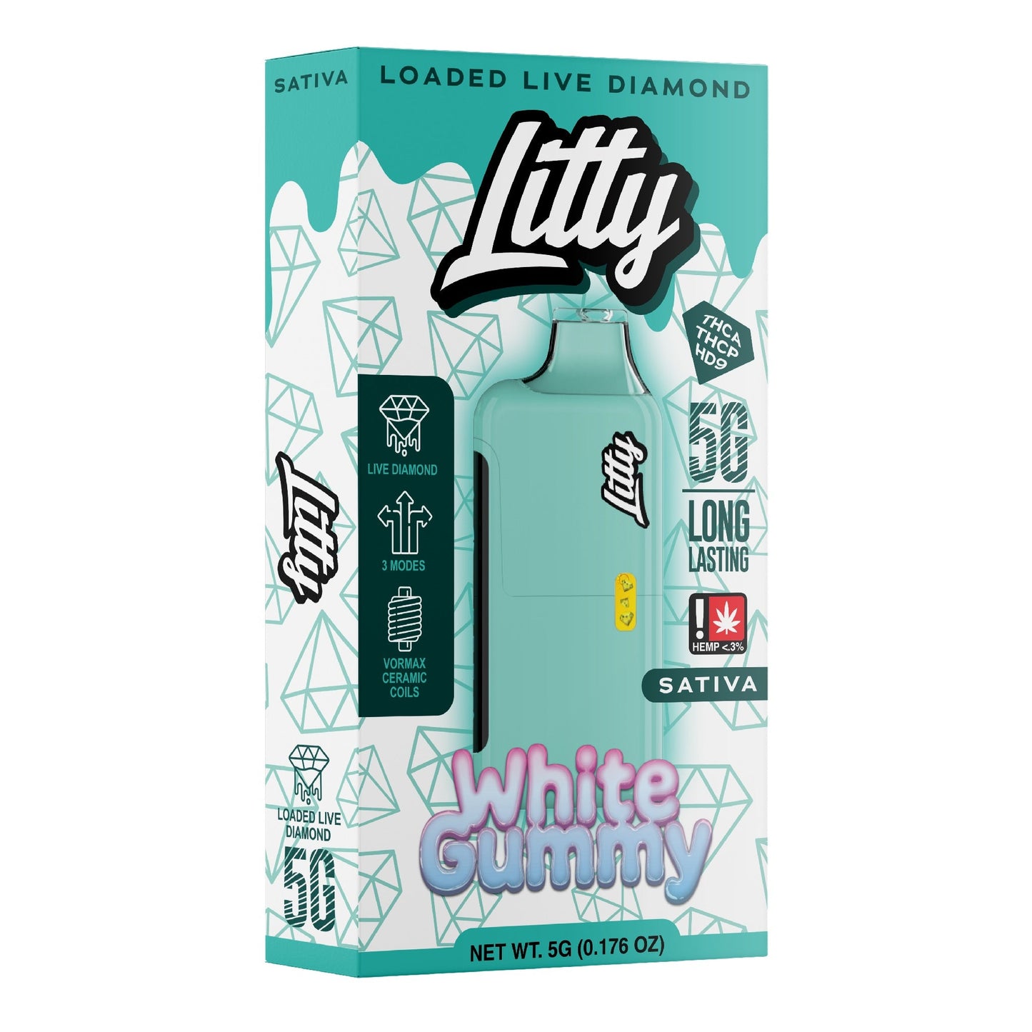 Litty THC-A Liquid Diamond Vaporizer 5000mg