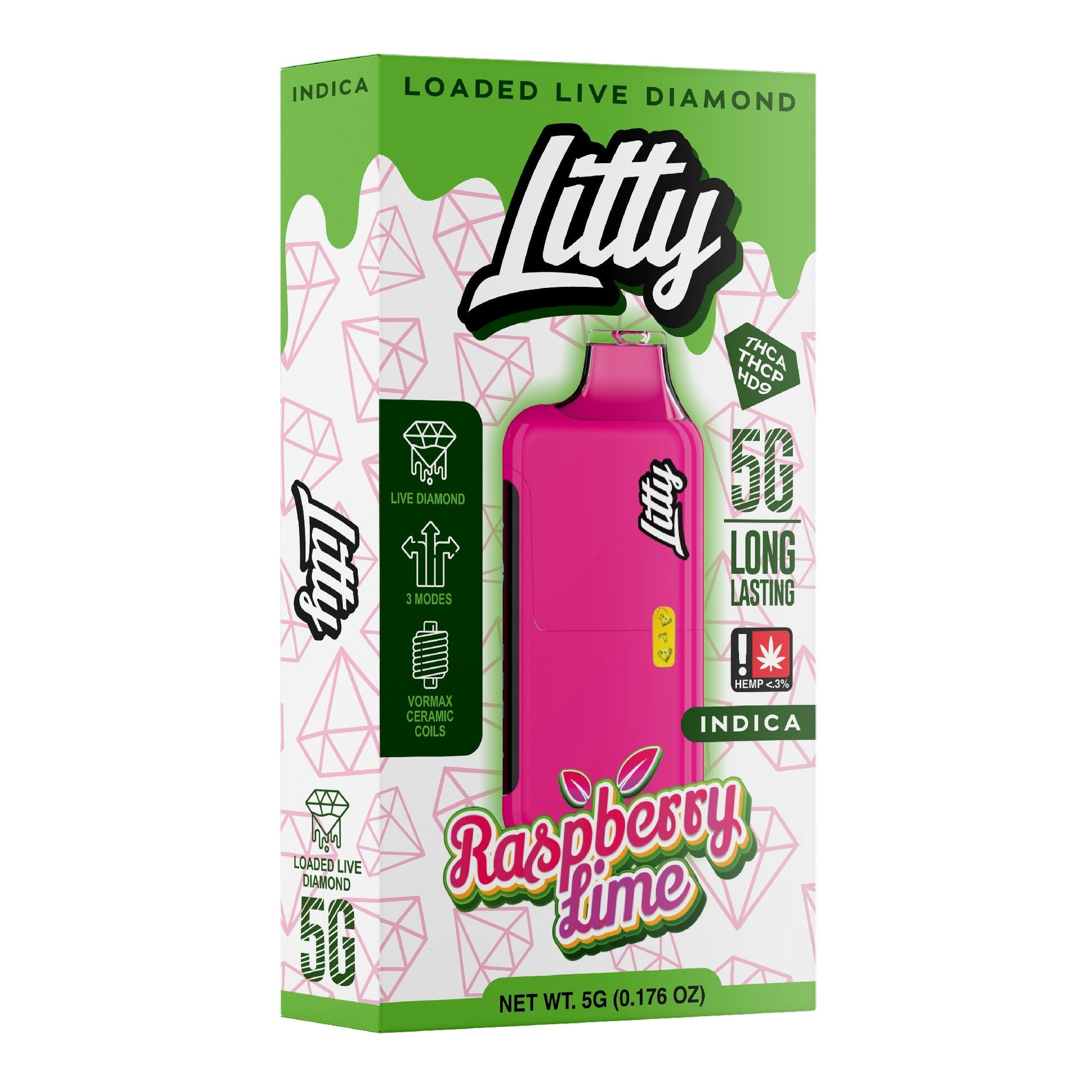 Litty THC-A Liquid Diamond Vaporizer 5000mg