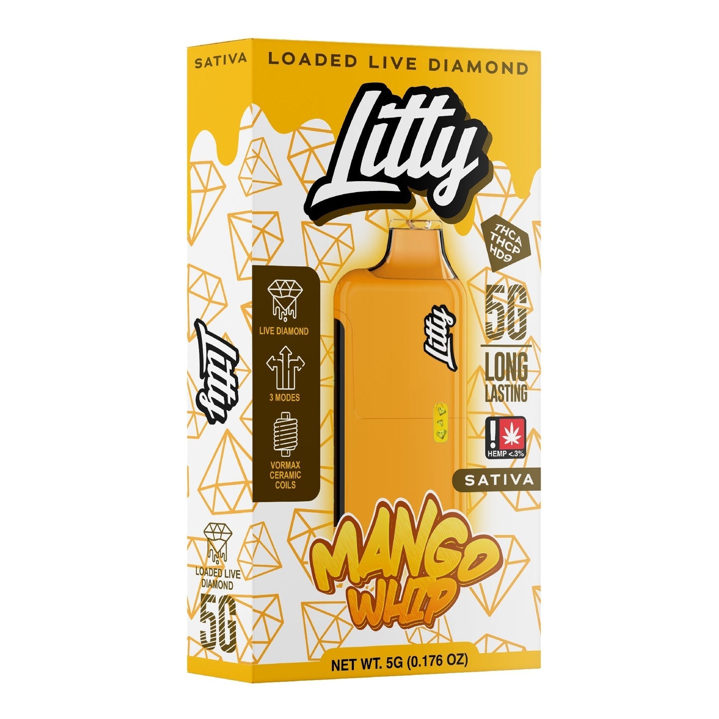 Litty THC-A Liquid Diamond Vaporizer 5000mg