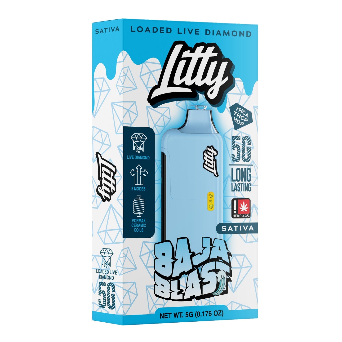 Litty THC-A Liquid Diamond Vaporizer 5000mg