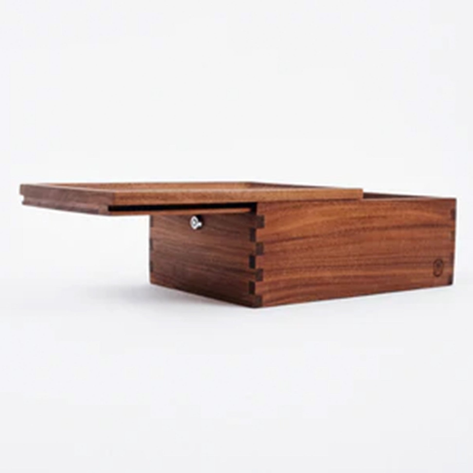 Marley Natural Lock Stash Box Black Walnut Wood