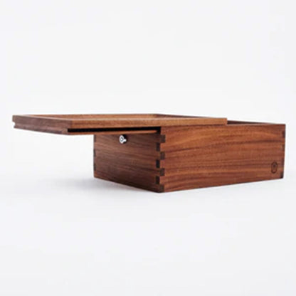 Marley Natural Lock Stash Box Black Walnut Wood