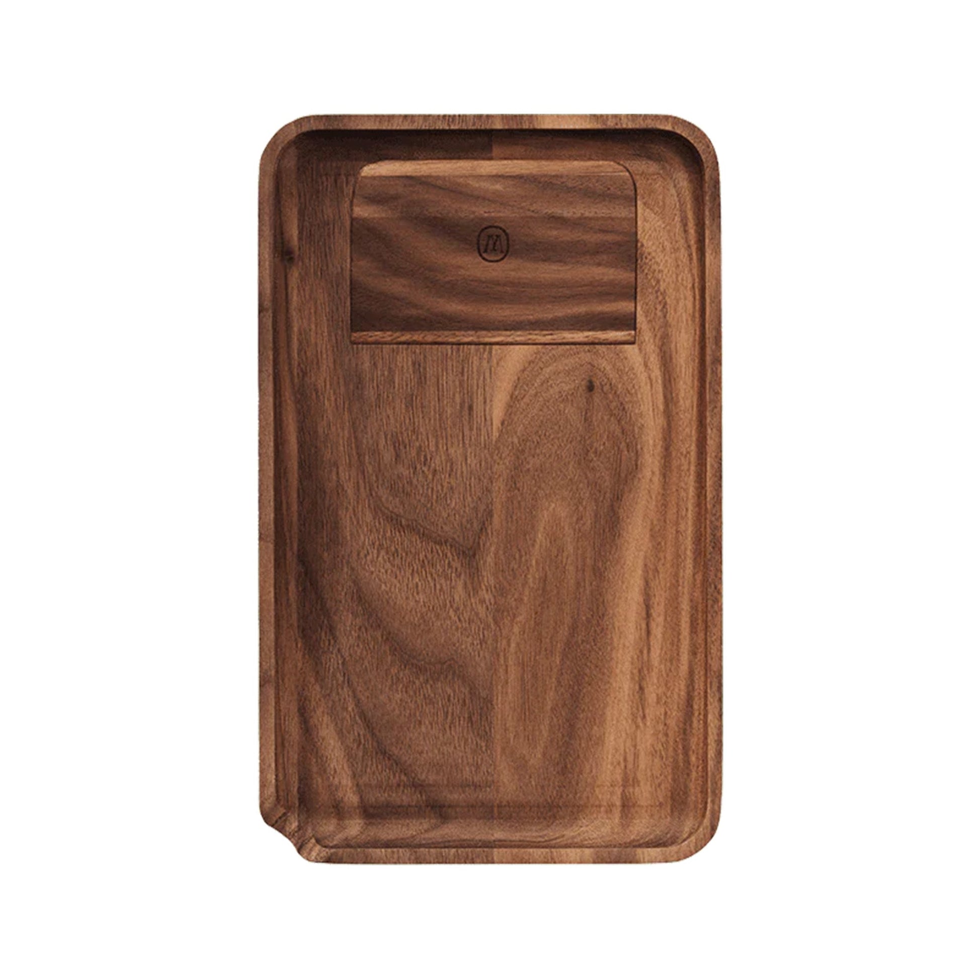 Marley Natural Black Walnut Wood Rolling Tray 9in