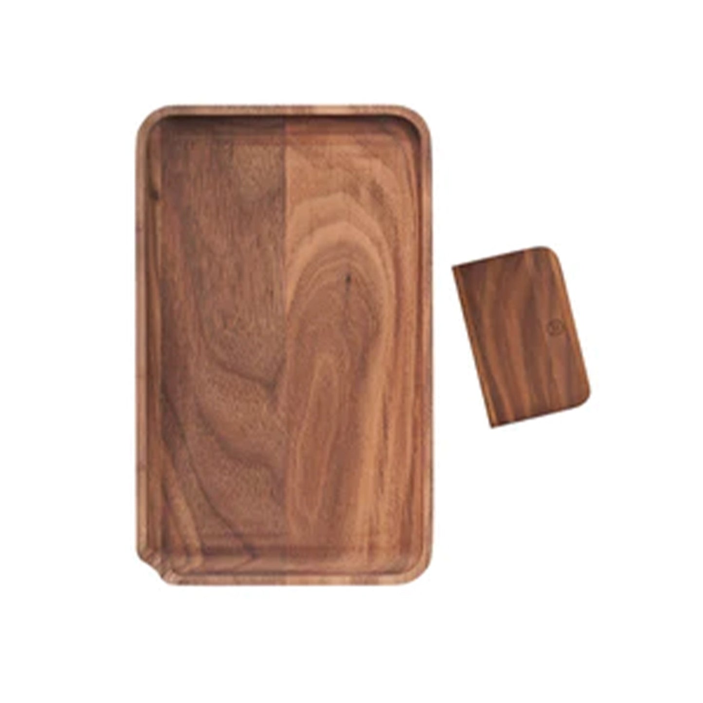Marley Natural Black Walnut Wood Rolling Tray 9in