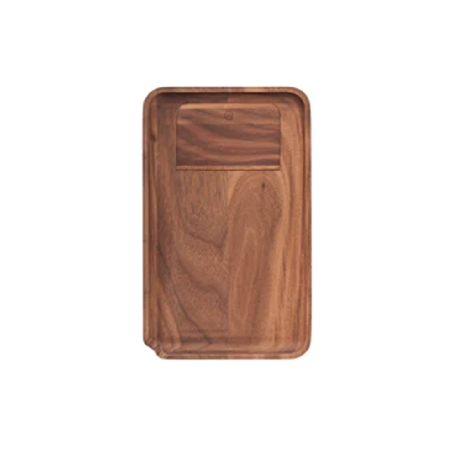 Marley Natural Black Walnut Wood Rolling Tray 9in