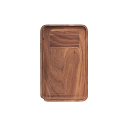 Marley Natural Black Walnut Wood Rolling Tray 9in