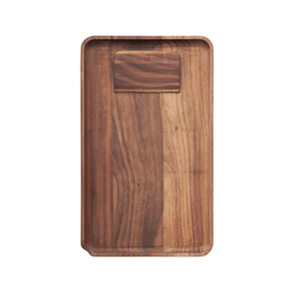 Marley Natural Black Walnut Wood Rolling Tray 9in