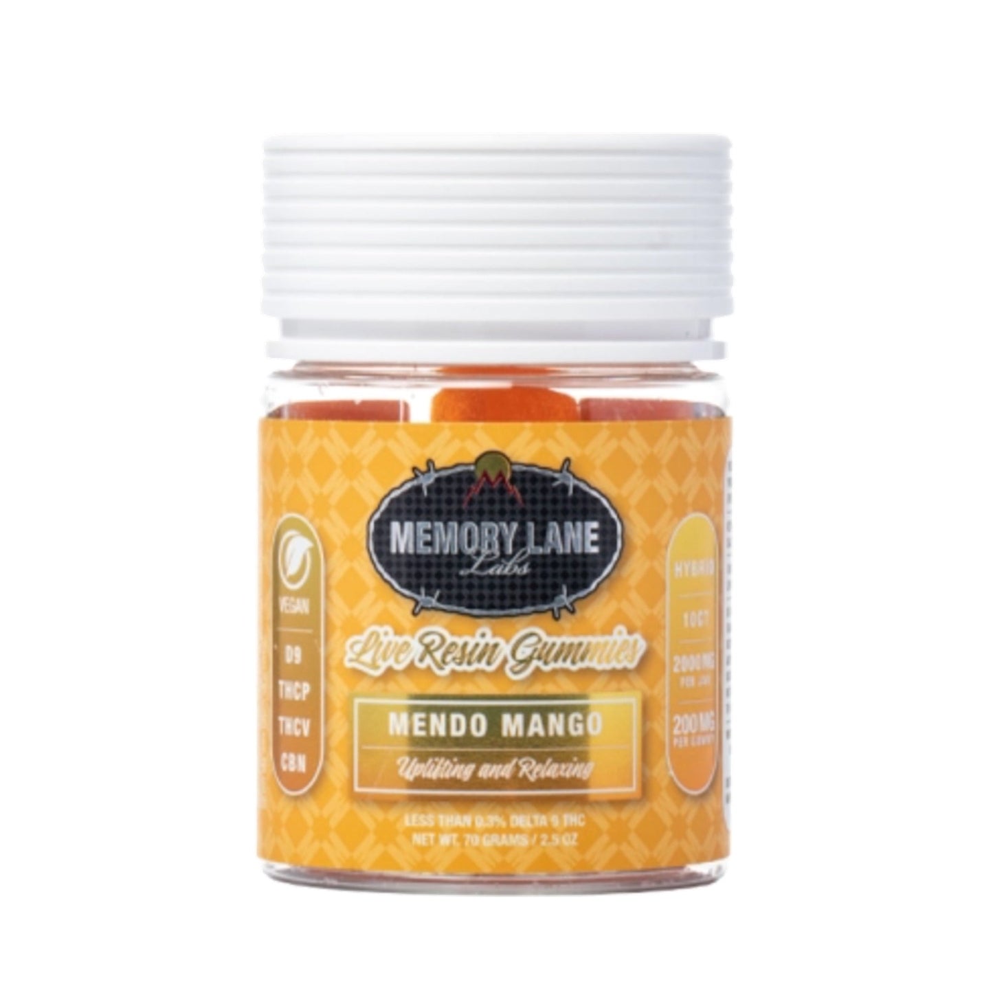 Memory Lane Live Resin Delta 9 THC-P CBN Gummies 2000mg