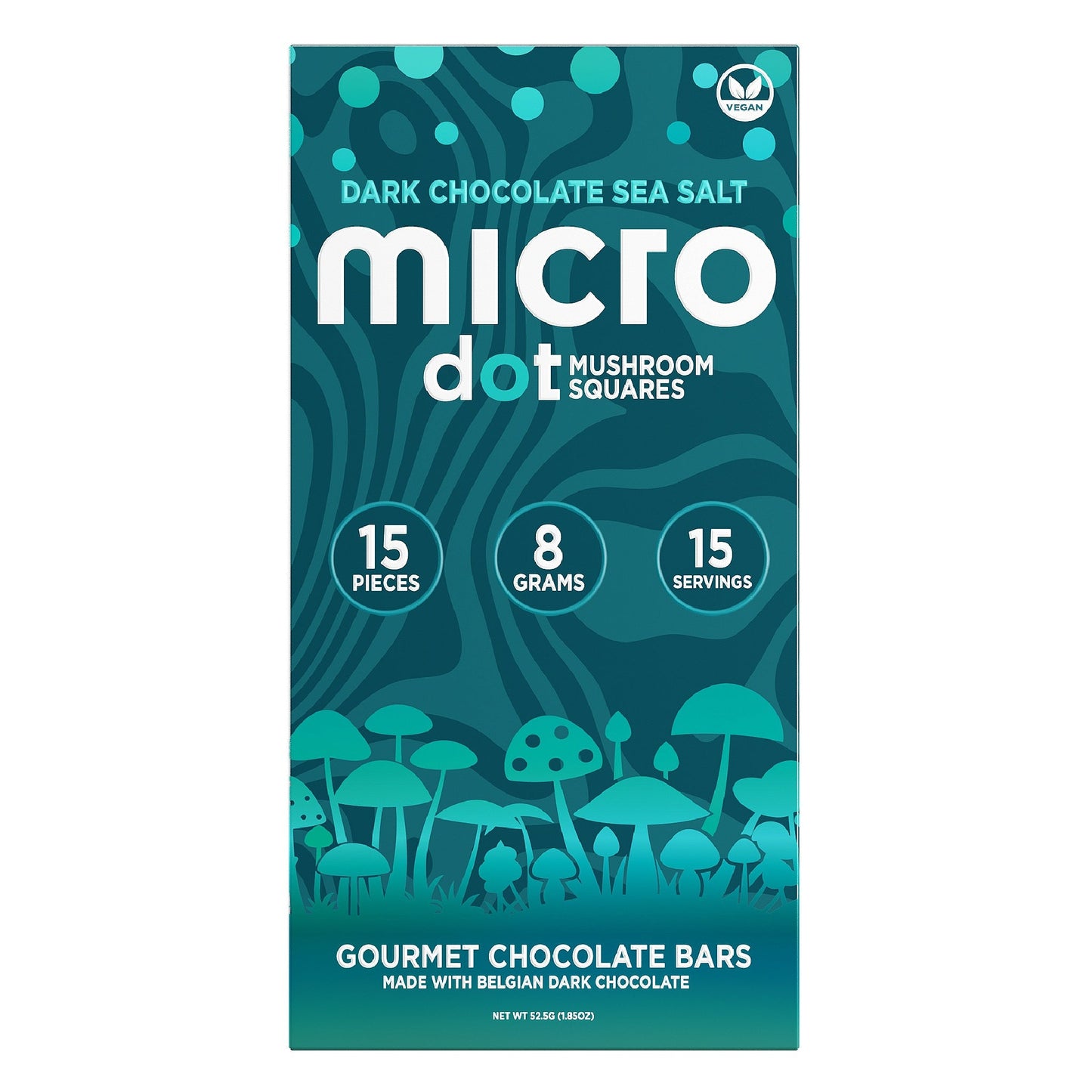 Micro Dot Mushroom Squares Gourmet Chocolate Bar 8g