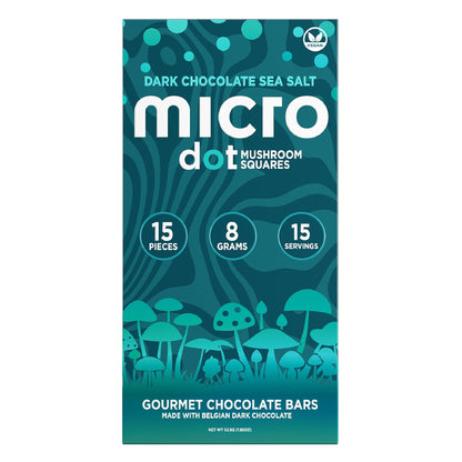 Micro Dot Mushroom Squares Gourmet Chocolate Bar 8g