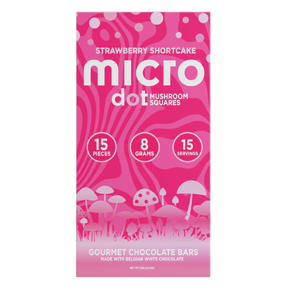 Micro Dot Mushroom Squares Gourmet Chocolate Bar 8g