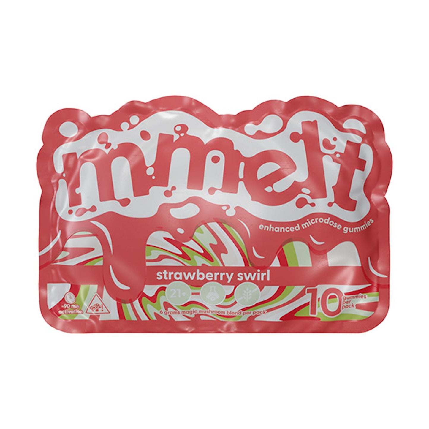 Mmelt Mushroom Strawberry Swirl Gummies 6000mg