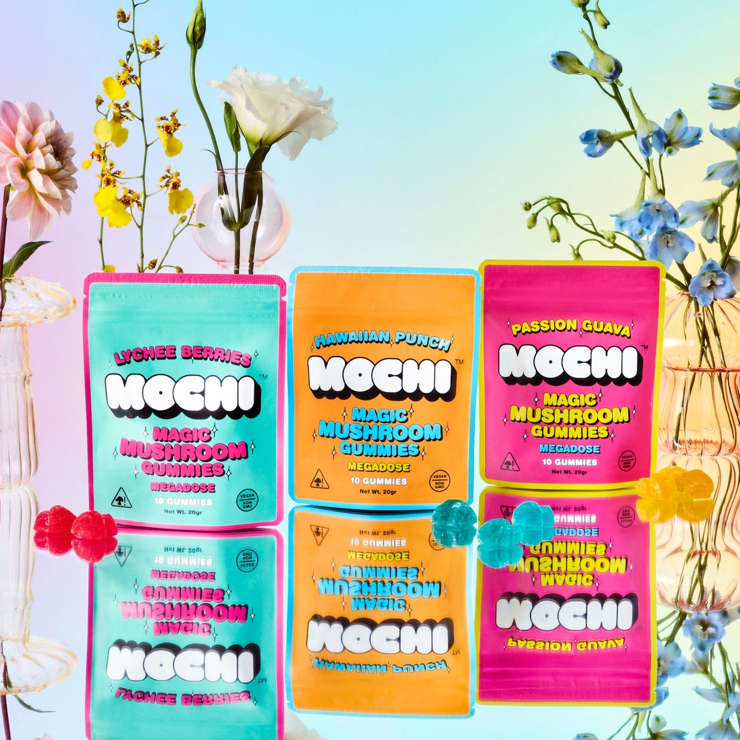 Mochi Magic Mushroom Lychee Berries Gummies 10ct