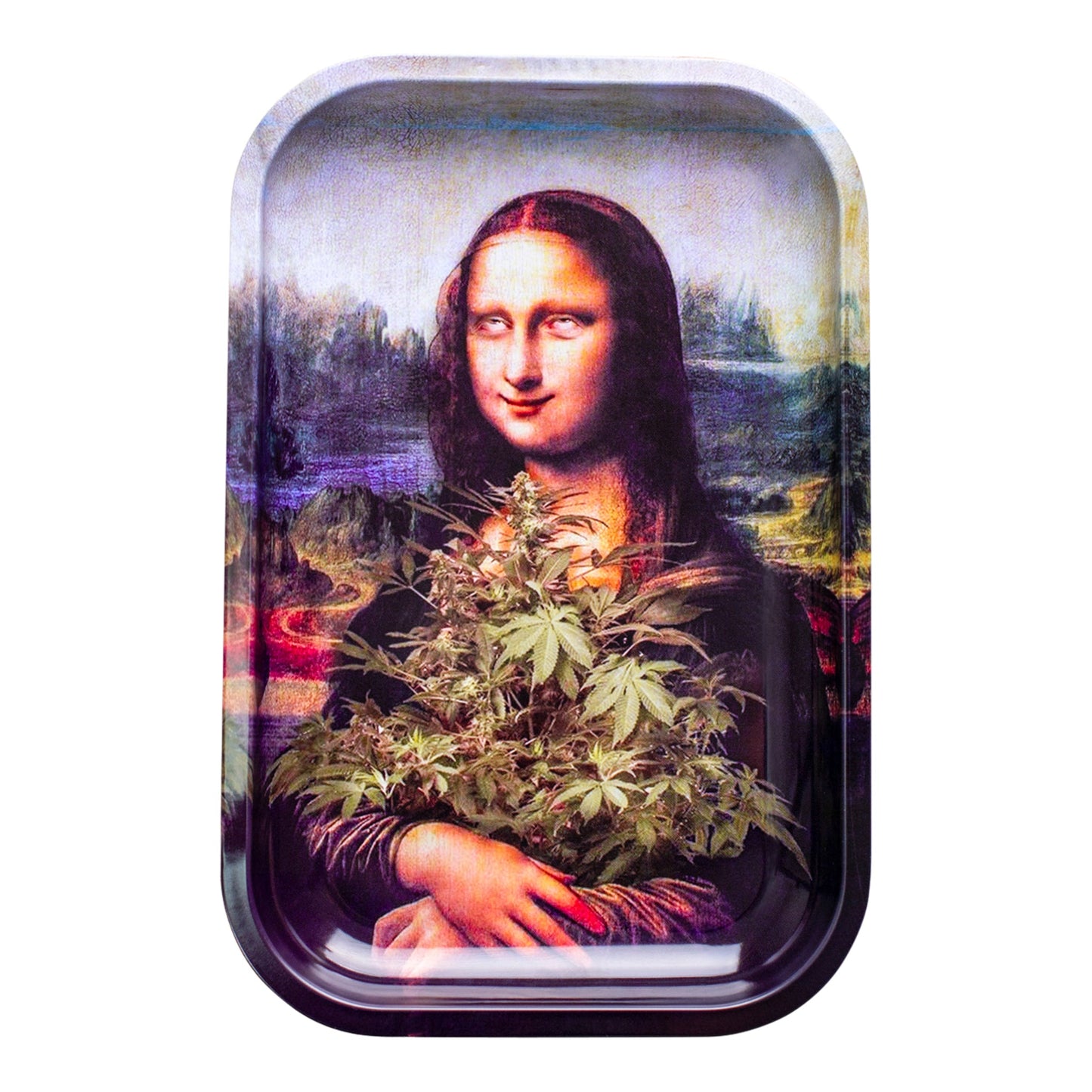 V Syndicate Mona Lisa Metal Rolling Tray 11in