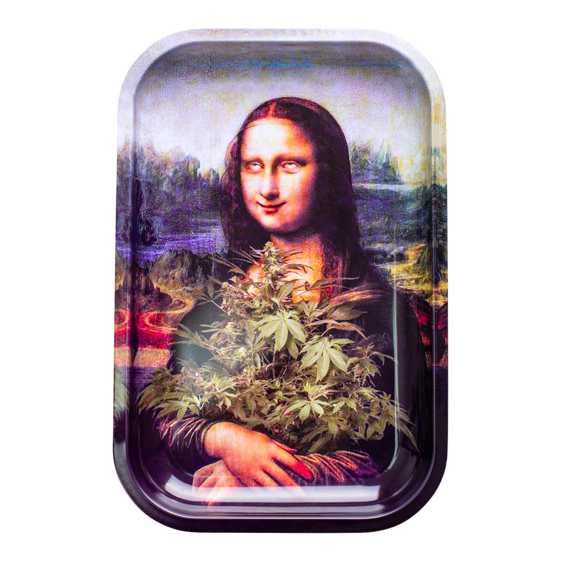 V Syndicate Mona Lisa Metal Rolling Tray 11in