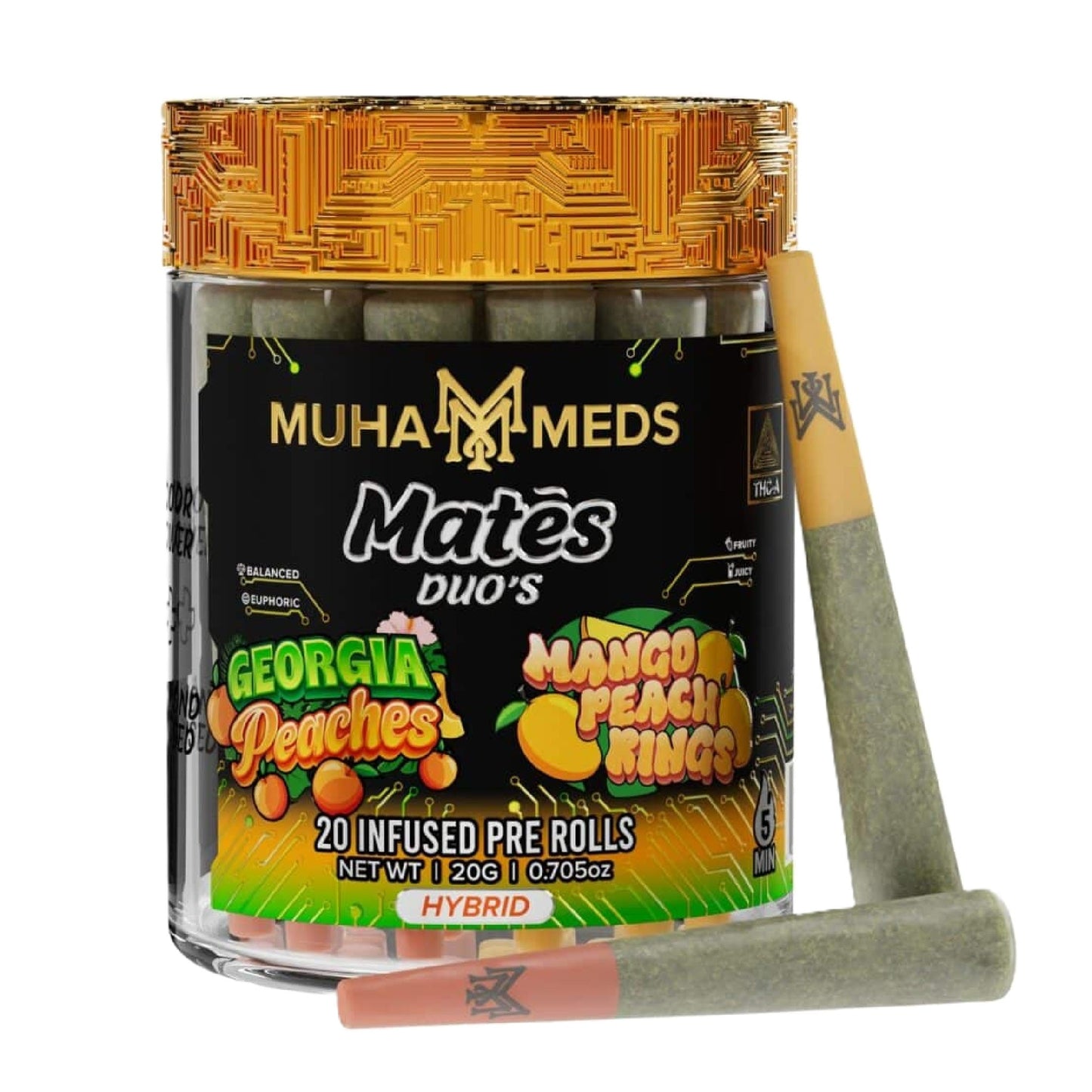 Muha Meds Duo Mates THC-A Pre-Rolls 20g 20ct