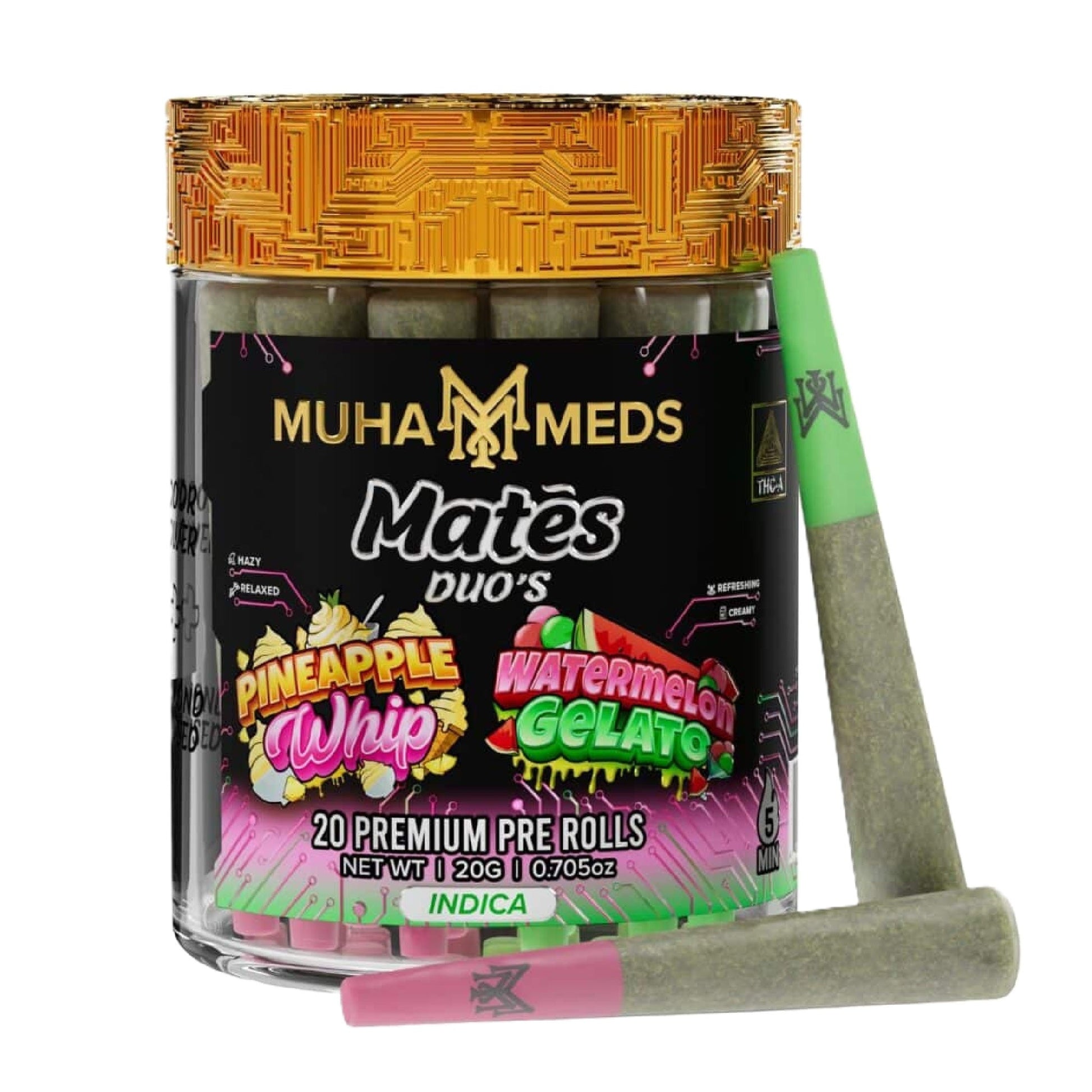 Muha Meds Duo Mates THC-A Pre-Rolls 20g 20ct