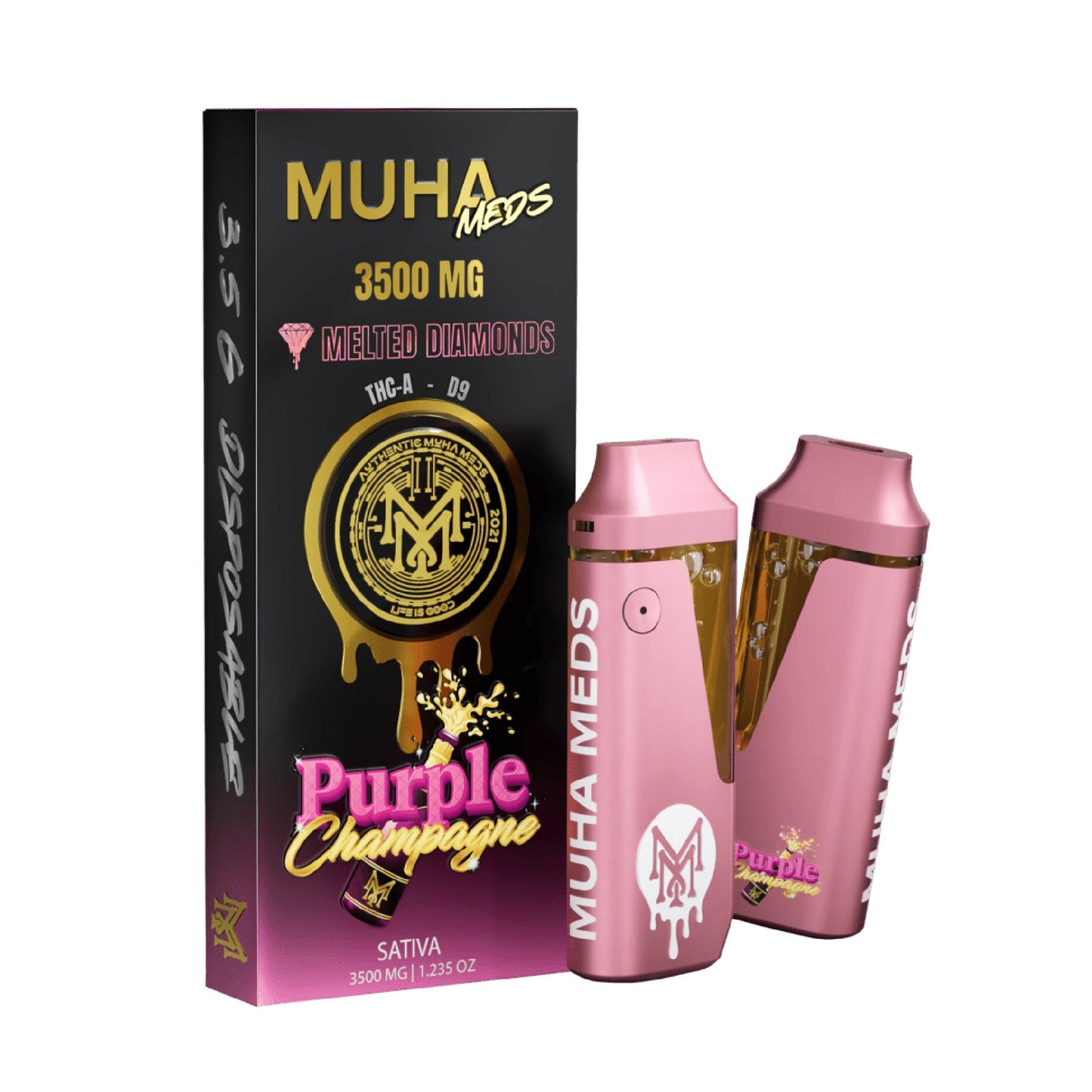Muha Meds Melted Diamonds THC-A Delta 9 Vaporizer 3500mg