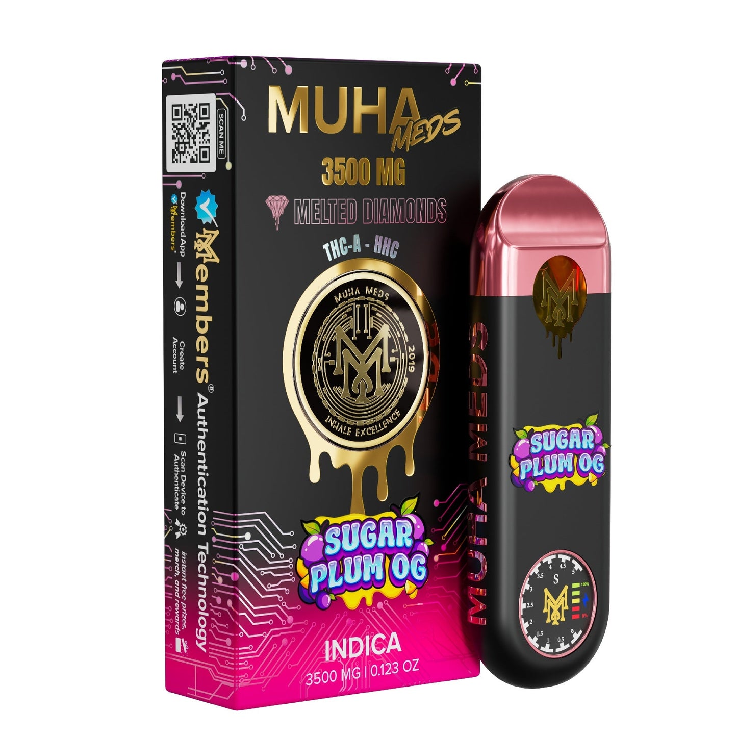 Muha Meds Melted Diamonds THC-A New Gen 3 Vaporizer 3500mg