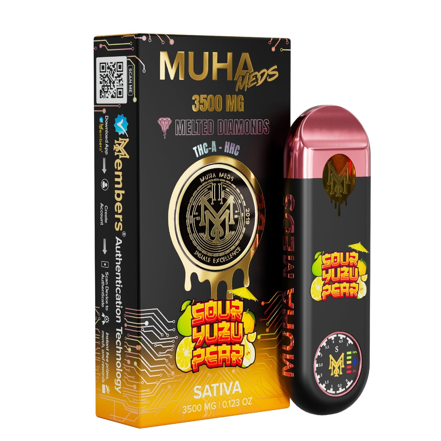 Muha Meds Melted Diamonds THC-A New Gen 3 Vaporizer 3500mg