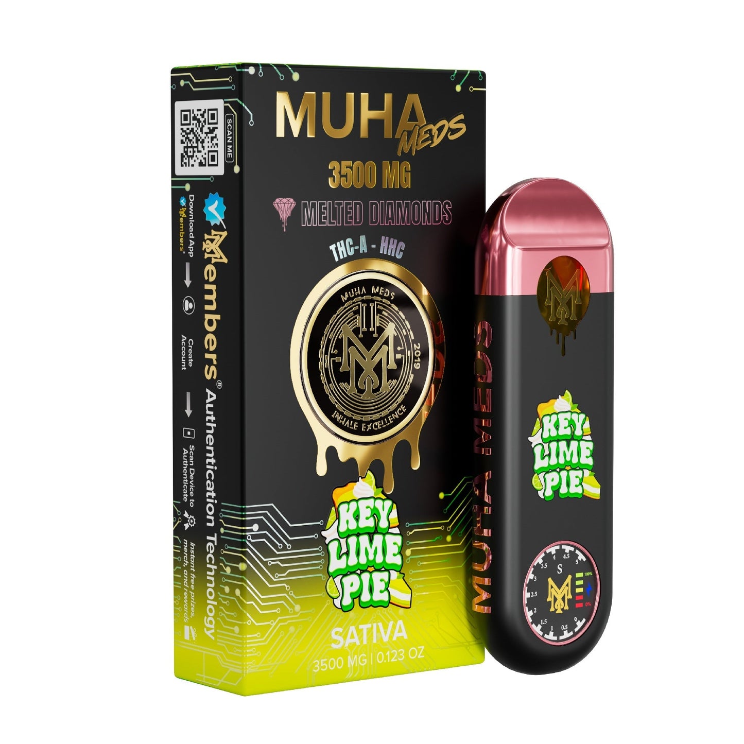 Muha Meds Melted Diamonds THC-A New Gen 3 Vaporizer 3500mg