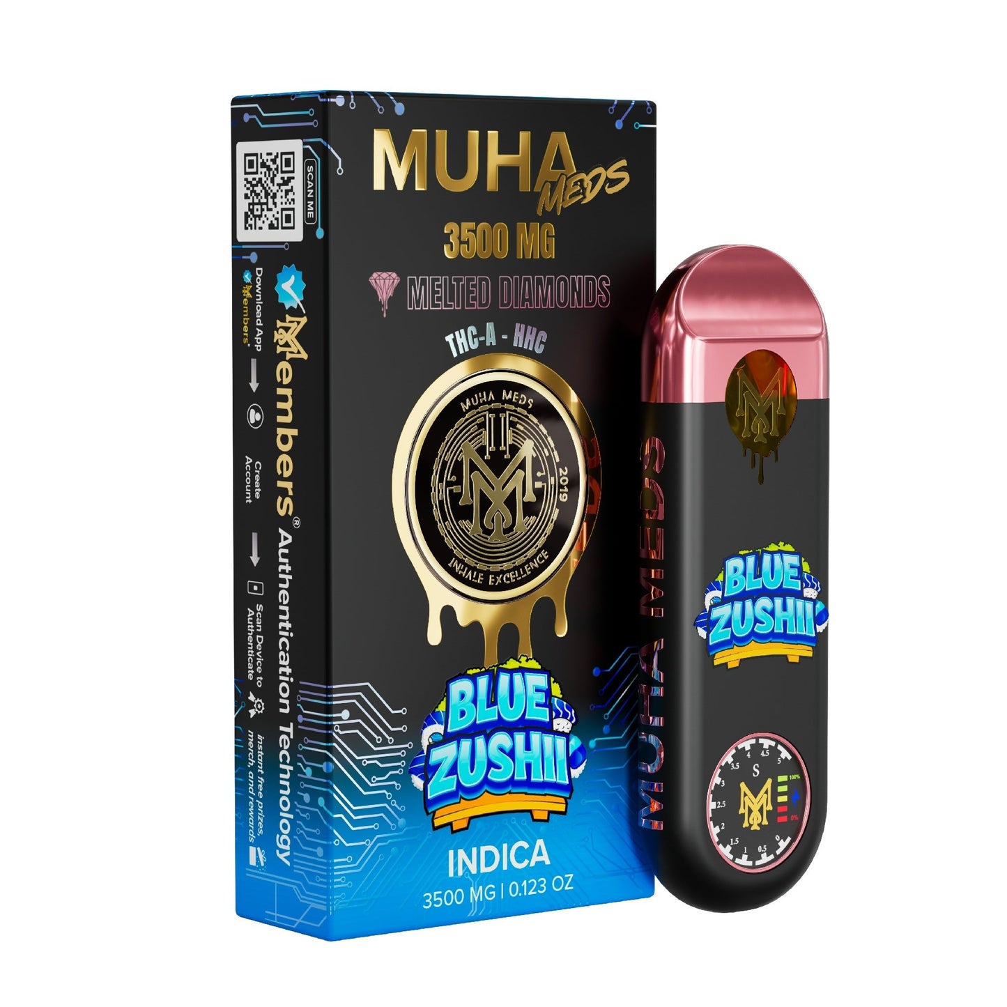 Muha Meds Melted Diamonds THC-A New Gen 3 Vaporizer 3500mg