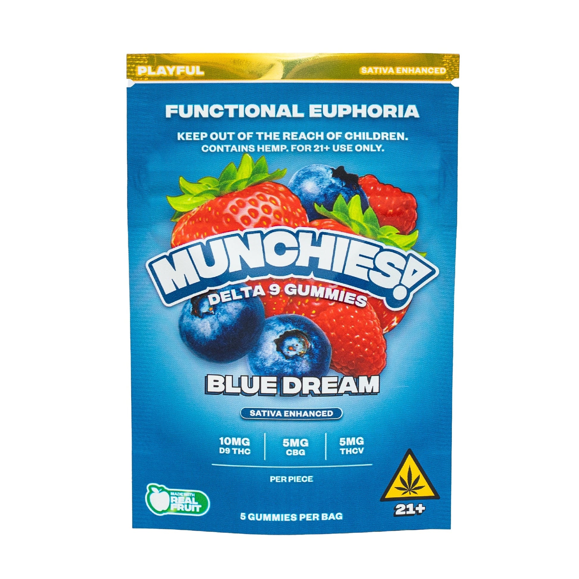 MUNCHIES! Functional Euphoria Delta 9 Boosted Gummies 5ct