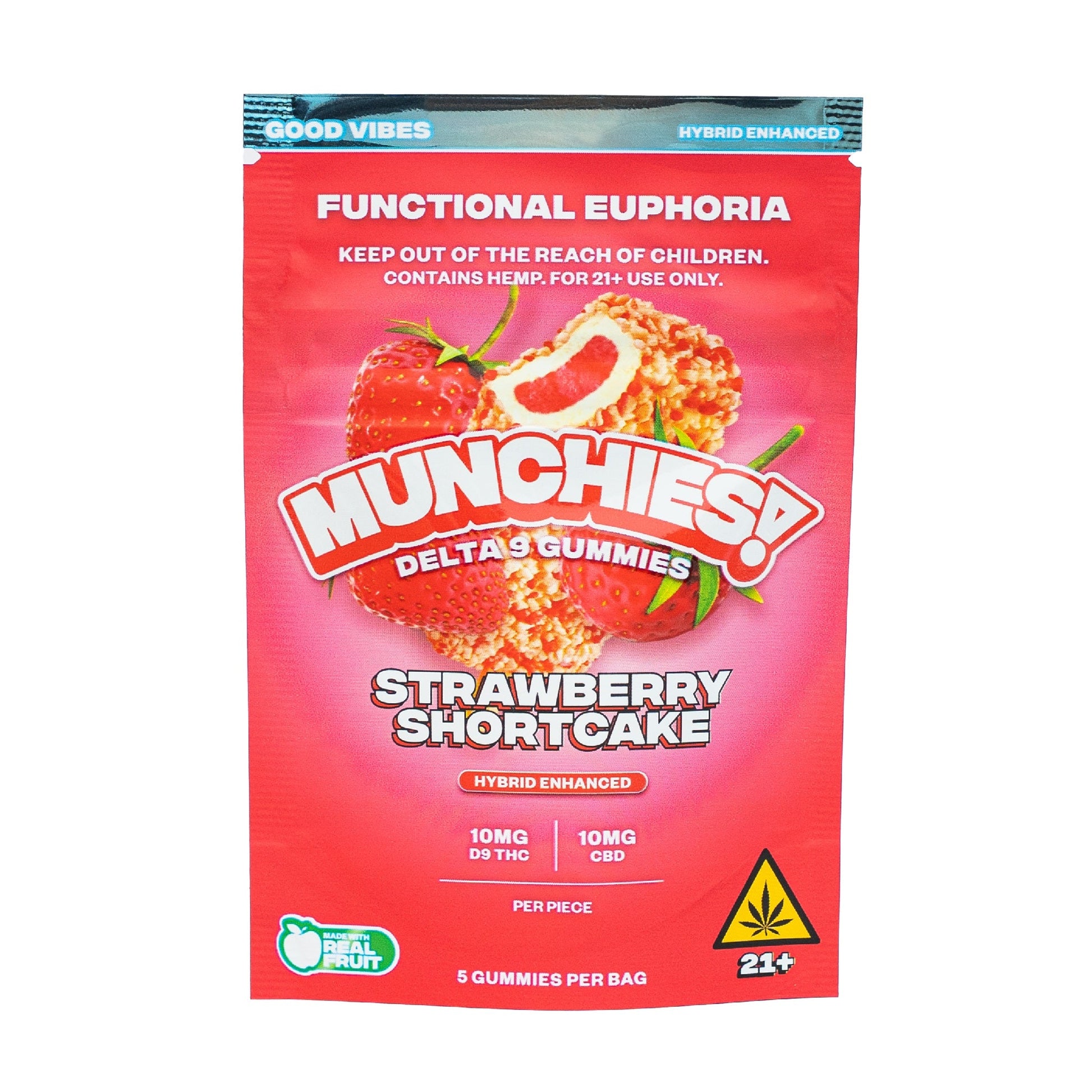 MUNCHIES! Functional Euphoria Delta 9 Boosted Gummies 5ct