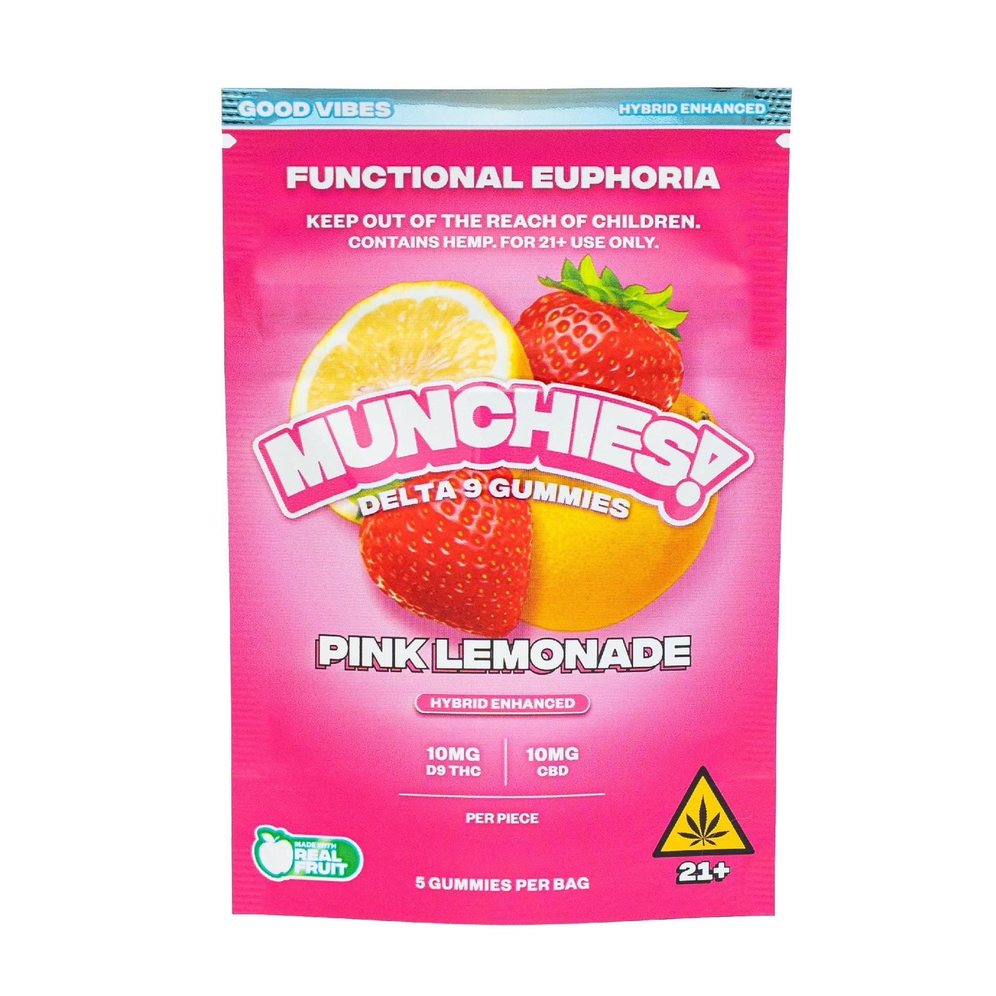 MUNCHIES! Functional Euphoria Delta 9 Boosted Gummies 5ct