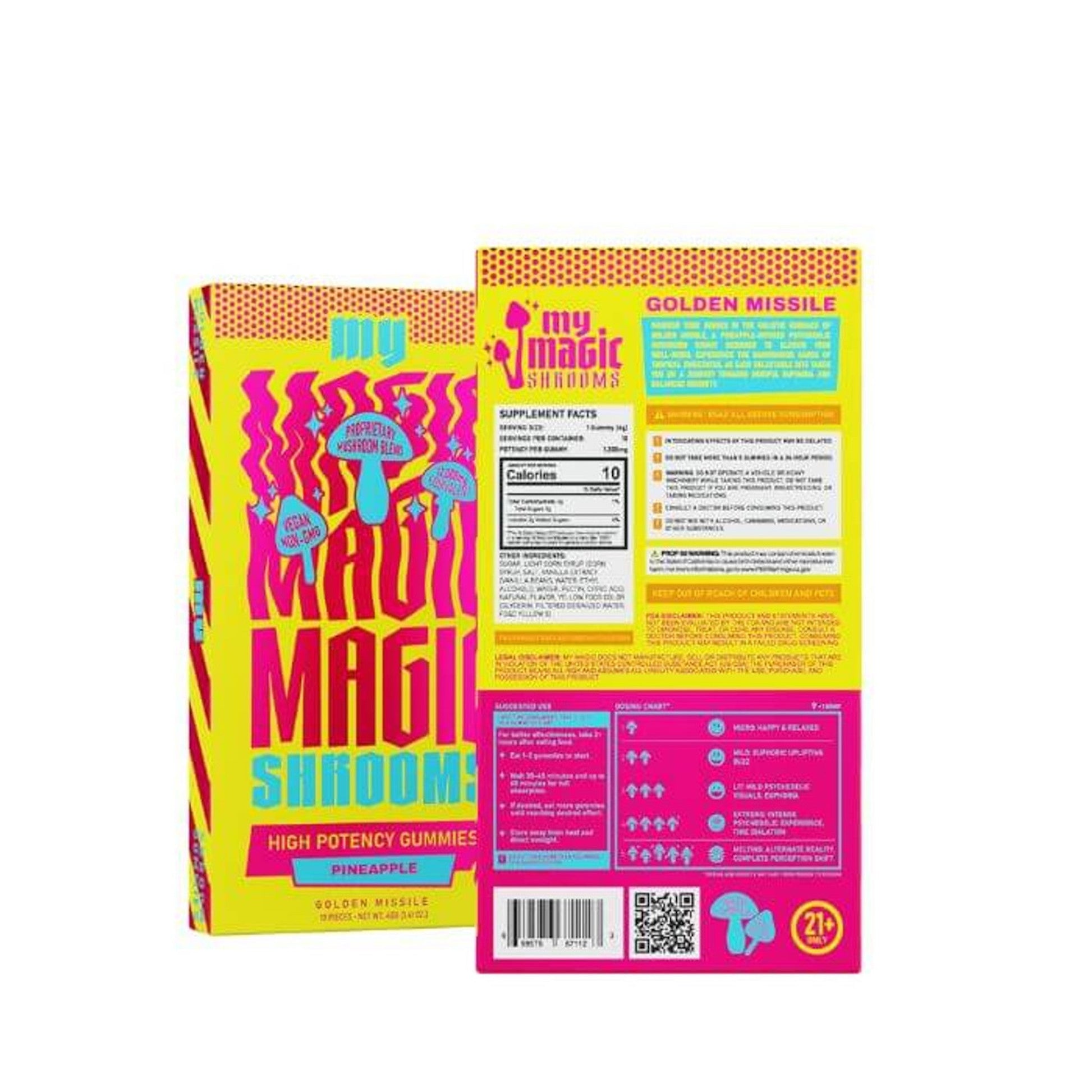 Exodus Golden Missile Magic Mushroom Gummies 1200mg 10ct