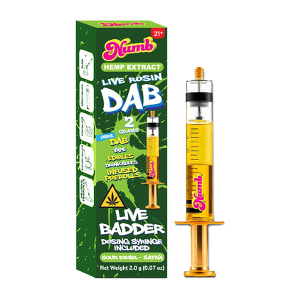 Numb Dab THC-A Rosin Syringe 2000mg 2g