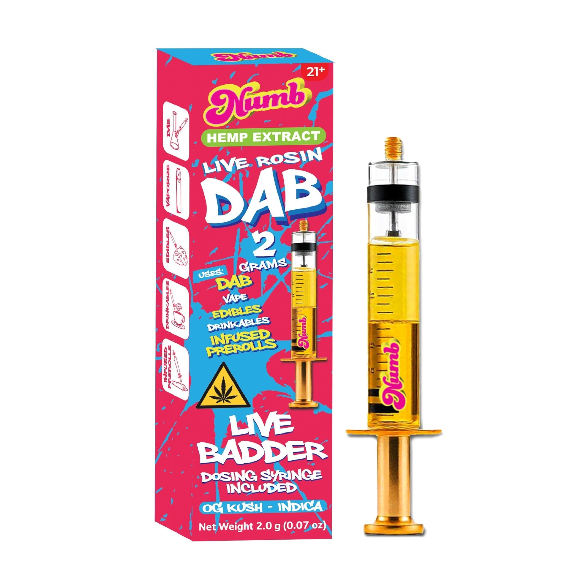 Numb Dab THC-A Rosin Syringe 2000mg 2g